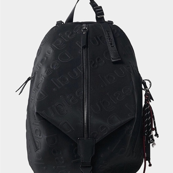 NWOT Desigual Black Embossed Backpack main image 8